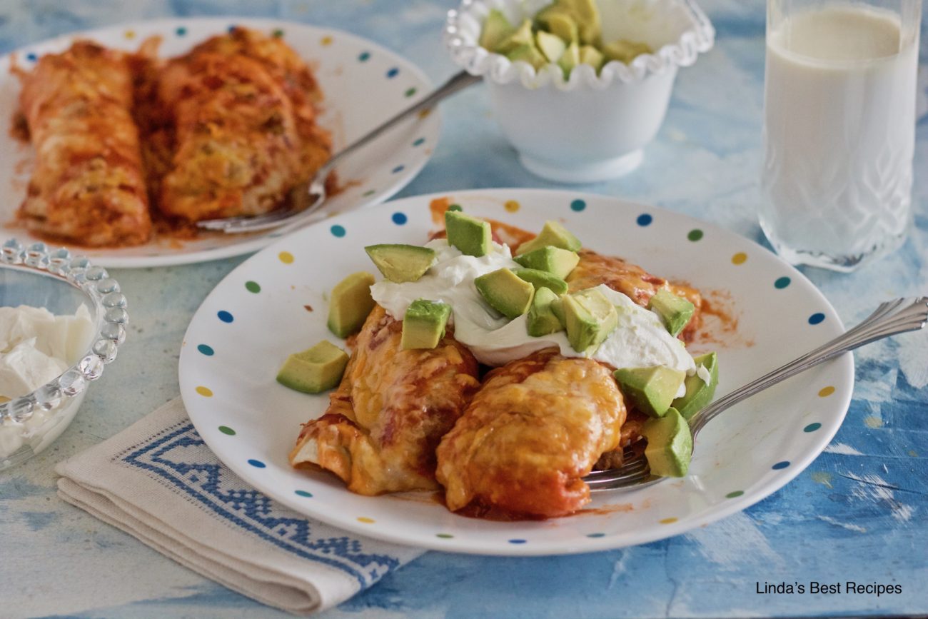 Beef and Refried Bean Burritos