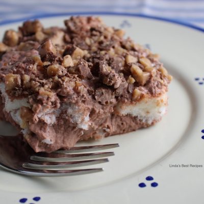 Chocolate Angel Food Icebox Cake