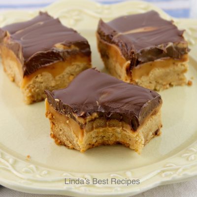 Peanut Butter Shortbread Caramel Bar Cookies