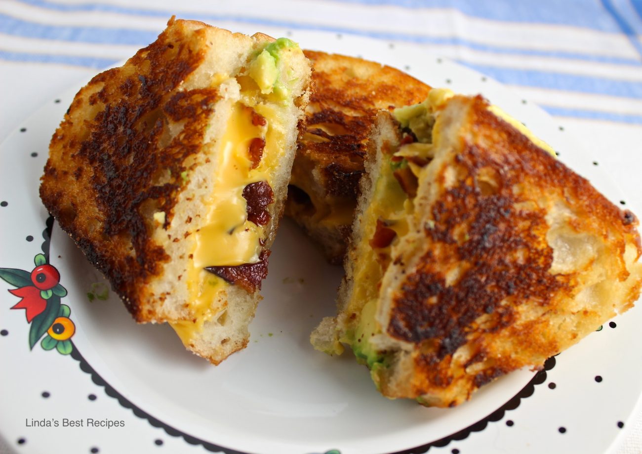 Bacon Avocado Grilled Cheese Sandwich