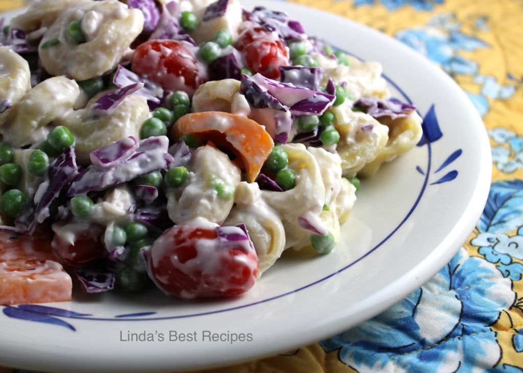 Cabbage Tortellini Blue Cheese Salad