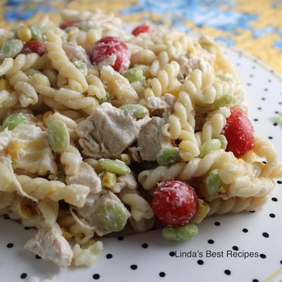 Chicken and Pasta Succotash Salad