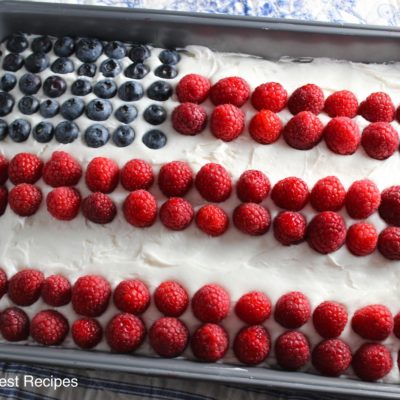 Cake Decorated To Look Like American Flag