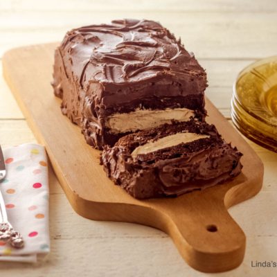 Chocolate Loaf Cake with Peanut Butter Filling
