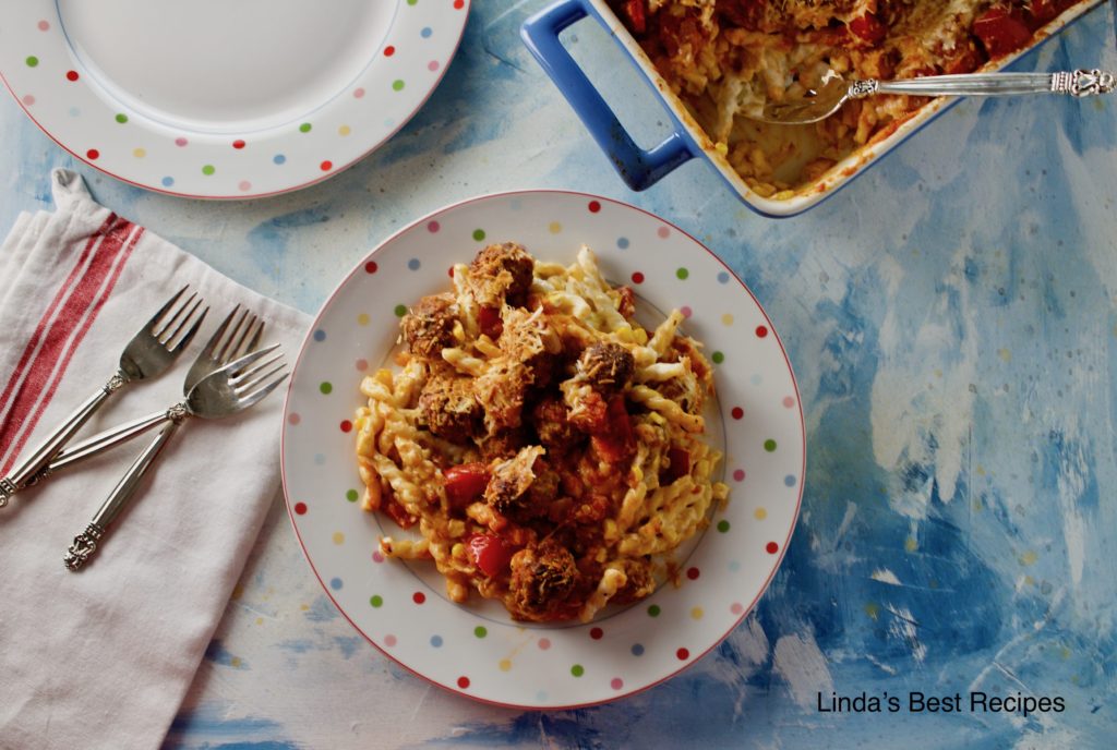 Meatball Spaghetti Casserole