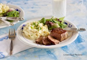 Filet Mignon Steak and Potato Salad