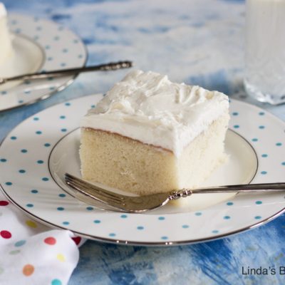 Smooth White Frosted Cake