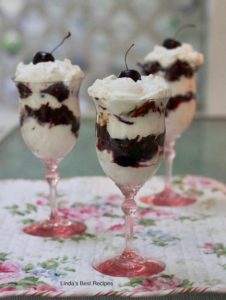 Cherry and Chocolate Meringue Cream Parfait