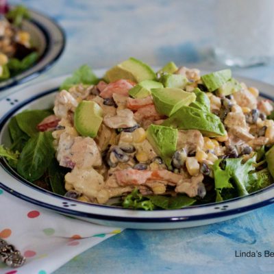 Salmon and Black Bean Salad with Vegetables