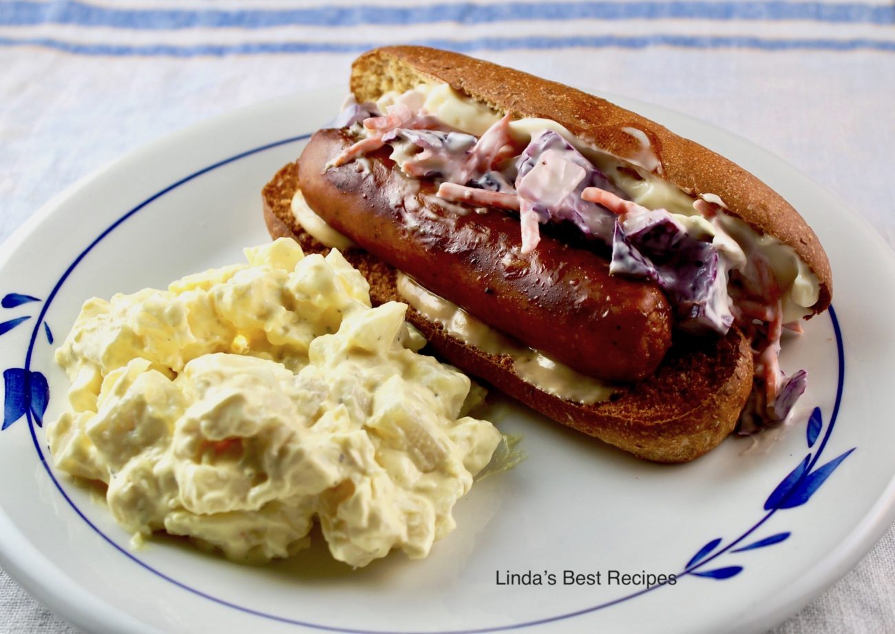 Grilled Brats with Slaw