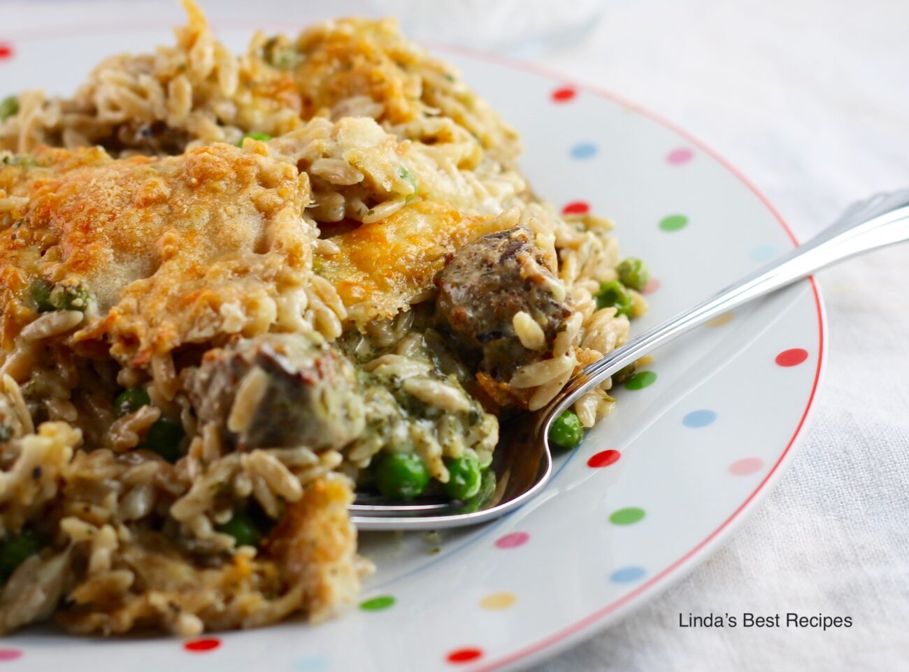 Baked Orzo with Meatballs