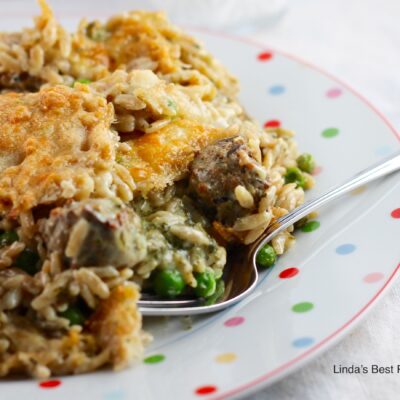 Baked Orzo with Meatballs