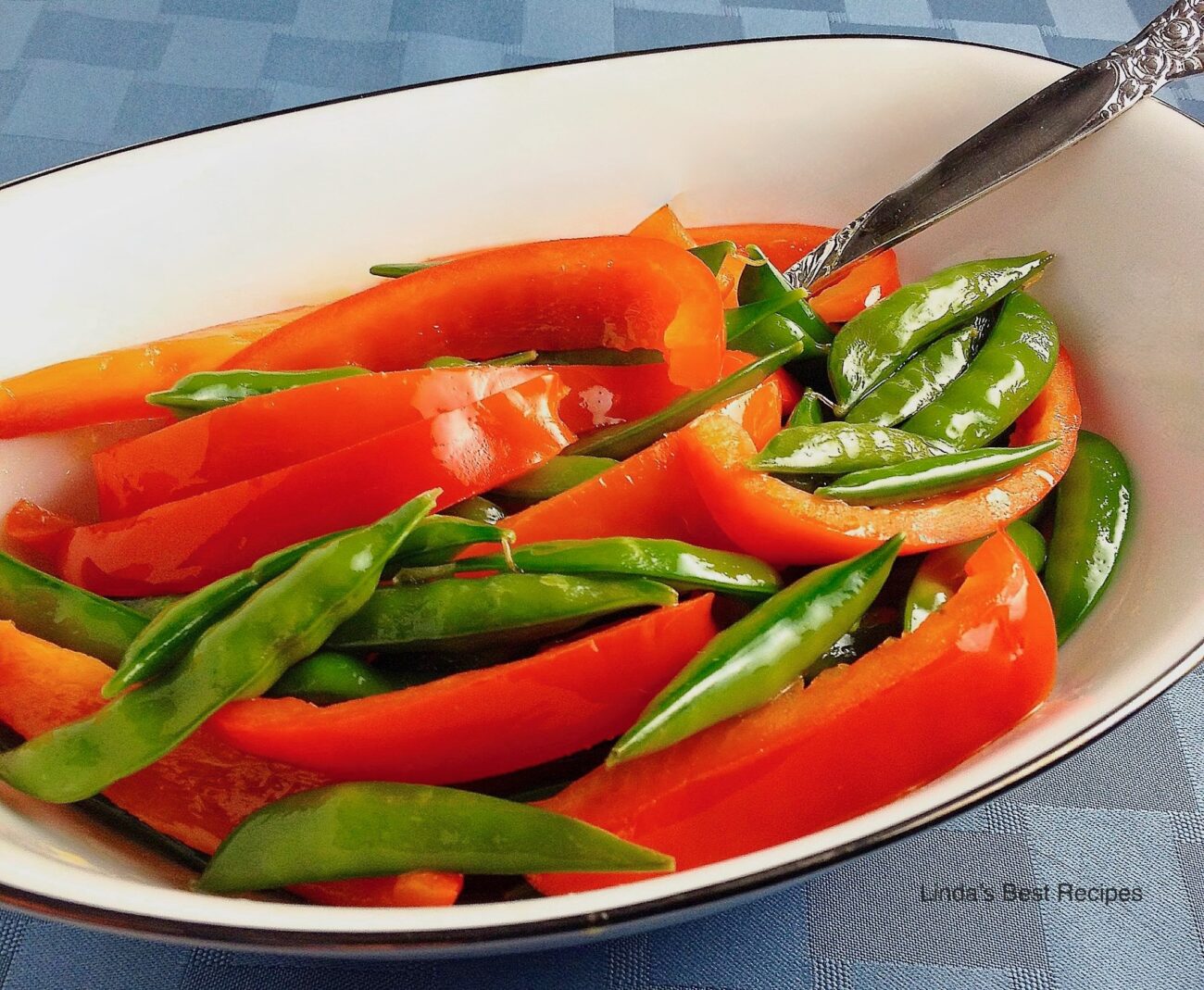 Sautéed Sugar Snaps and Bell Peppers